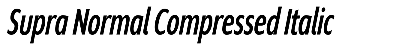 Supra Normal Compressed Italic